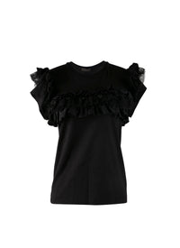 T-shirt à manches volantes - Noir