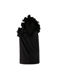 T-shirt with flutter sleeves - Black