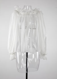 Blouse à manches longues - Blanc