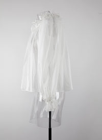 Blouse à manches longues - Blanc