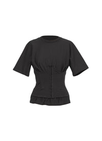 Corset t-shirt - Alaia Black