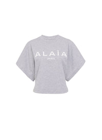 T-Shirt à logo Alaïa - Gris & Blanc