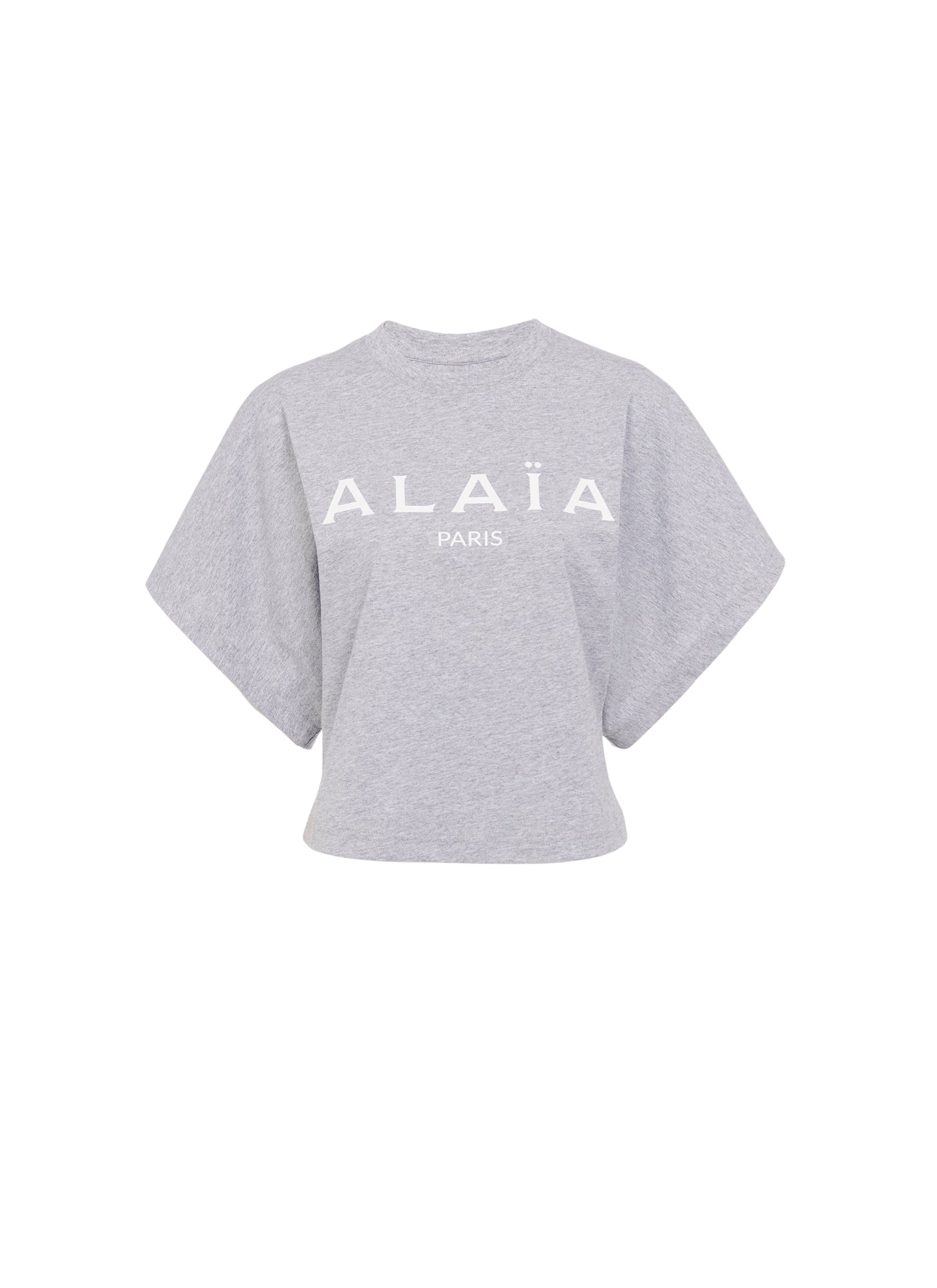 T-Shirt à logo Alaïa - Gris & Blanc