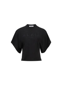 Logo T-shirt with large sleeves - Black & Black