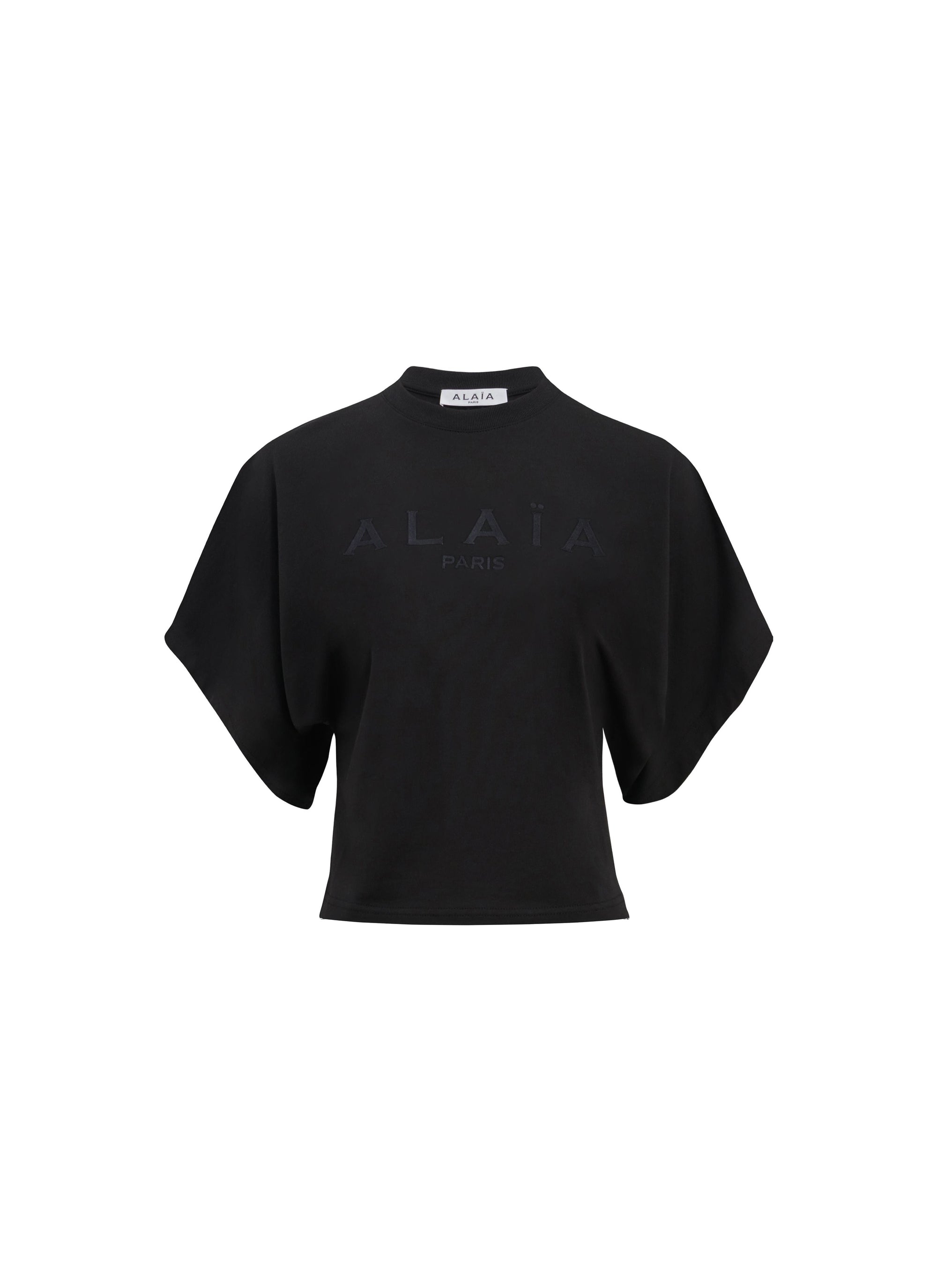 Logo T-shirt with large sleeves - Black & Black