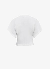 Logo T-shirt with large sleeves - White & Black