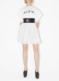 Logo T-shirt with large sleeves - Black & Black