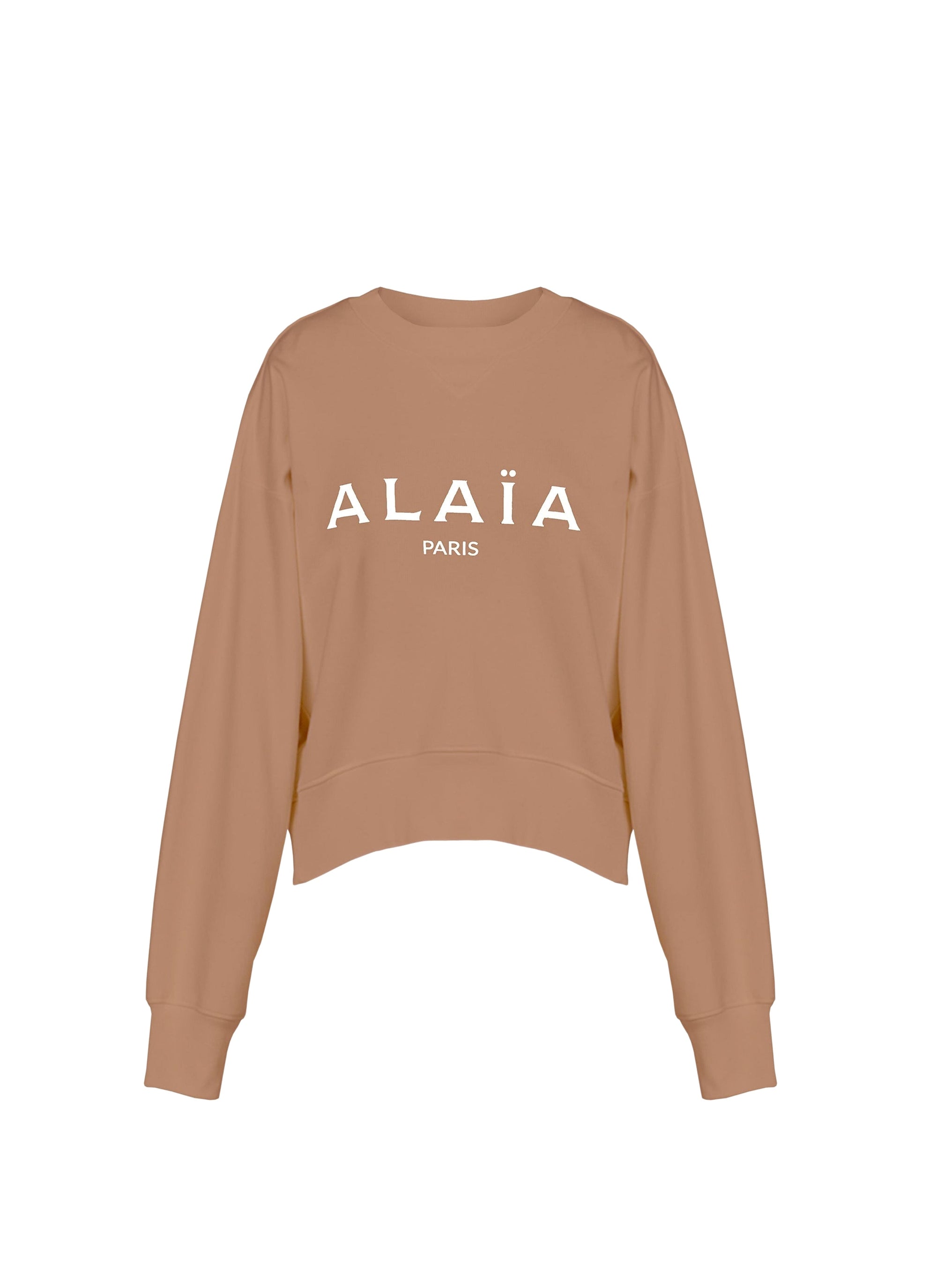 Logo sweatshirt Alaïa - Nude & White