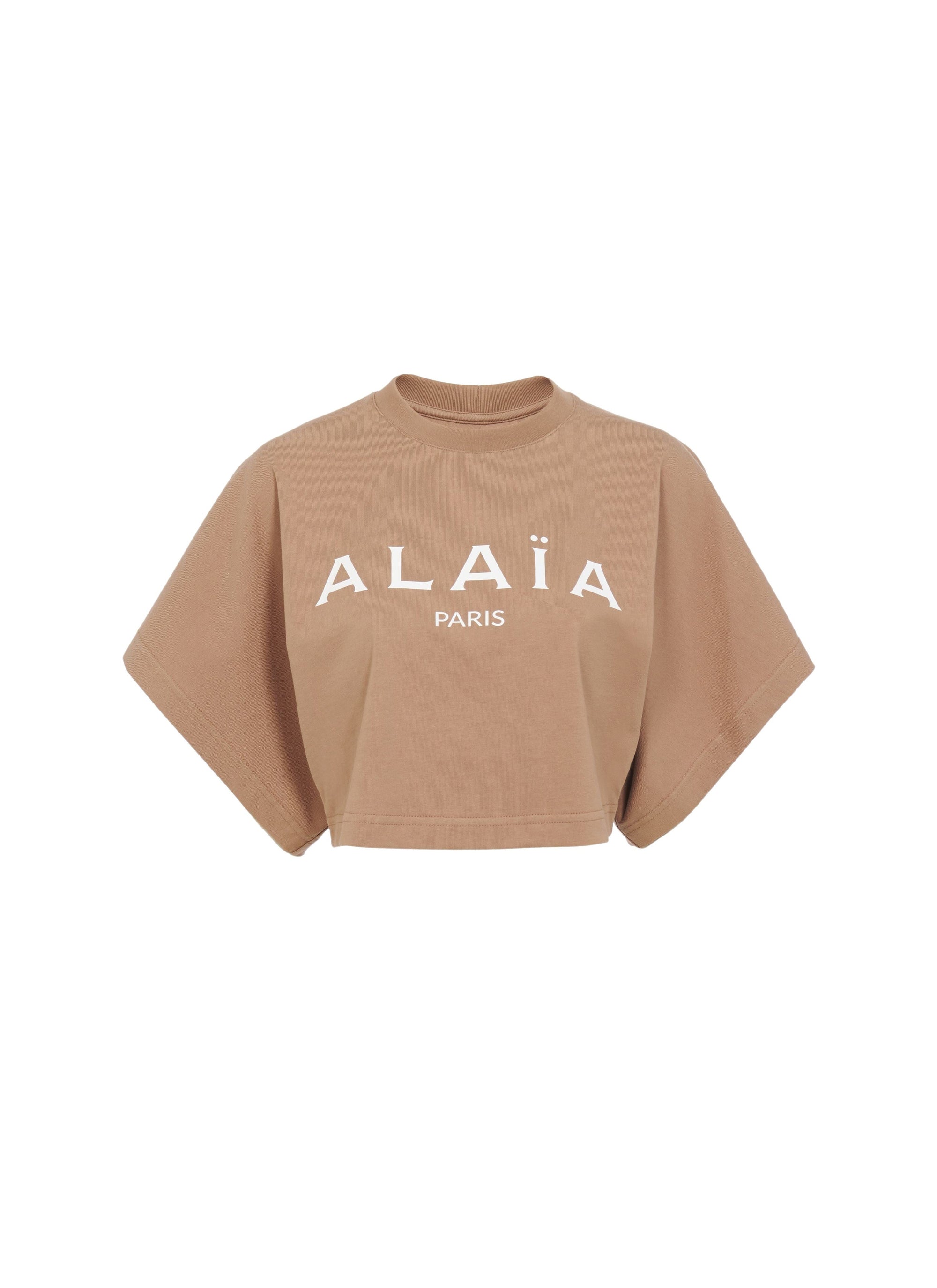 T-shirt court Alaïa - Nude & Blanc