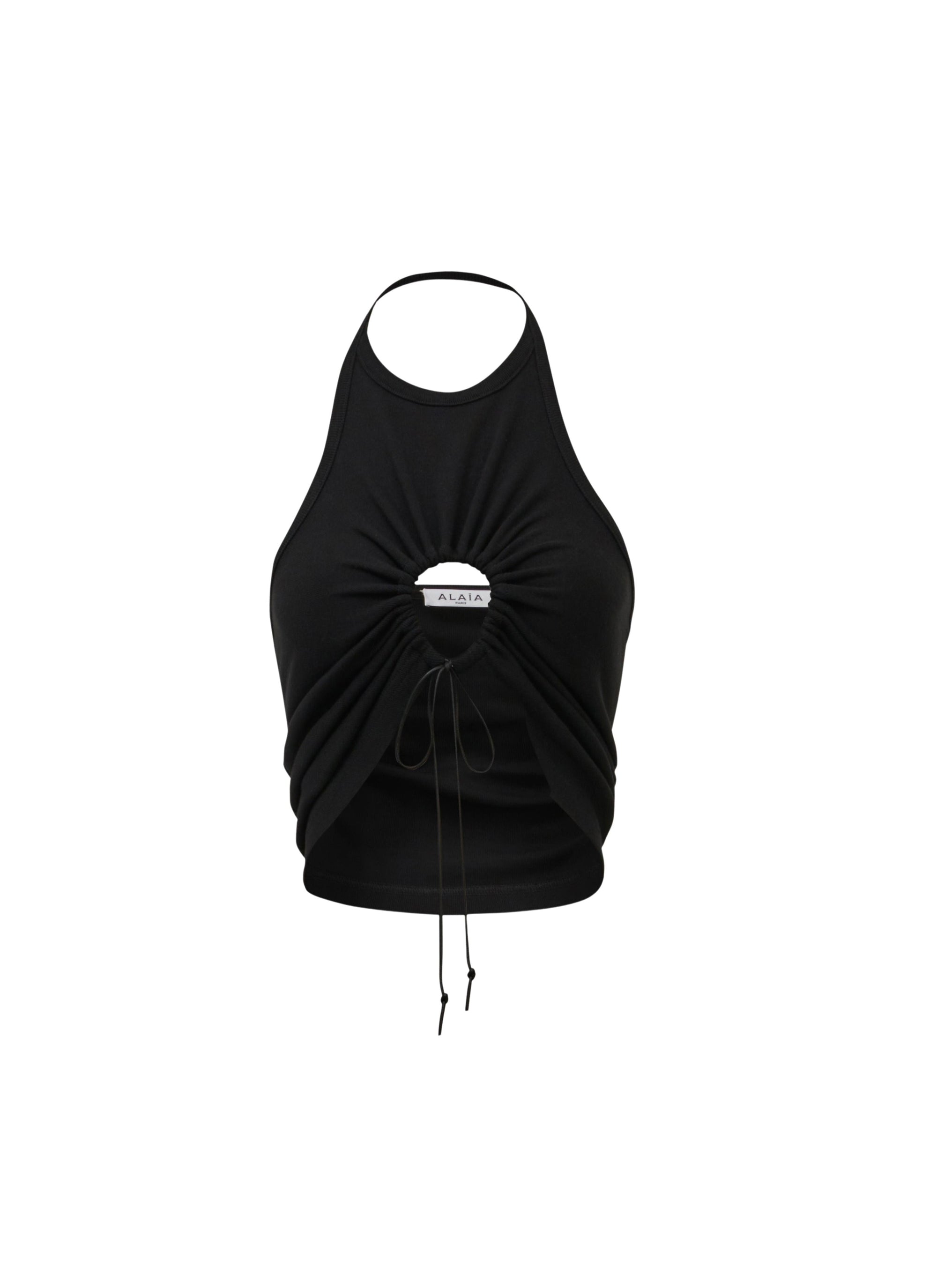 Ribbed tank top - Black Alaïa