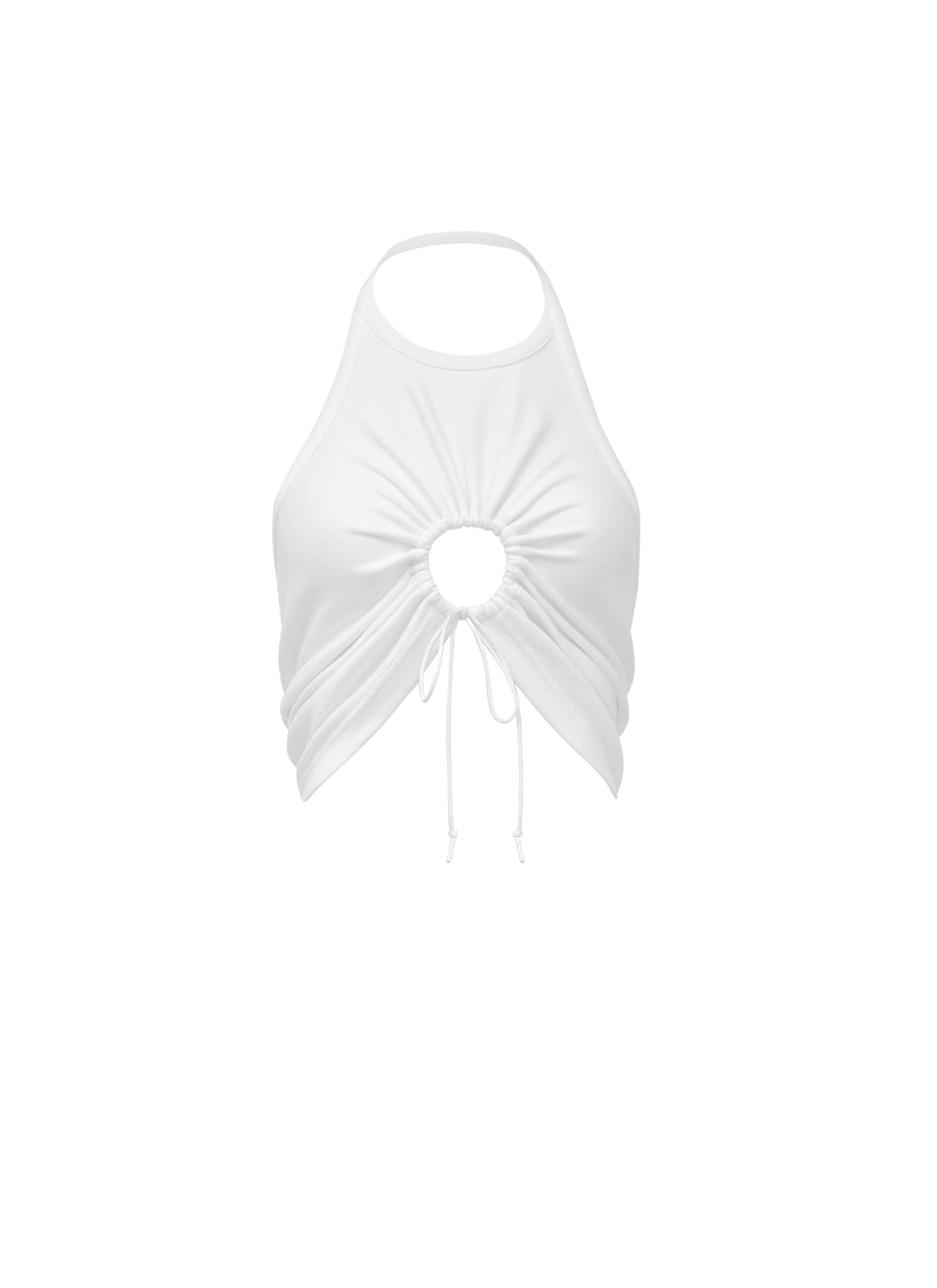 Ribbed tank top - White