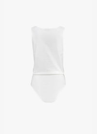 Alaïa Long Sleeve Tank Top - White & Black