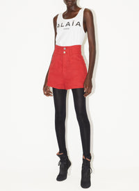 Alaïa Long Sleeve Tank Top - White & Black