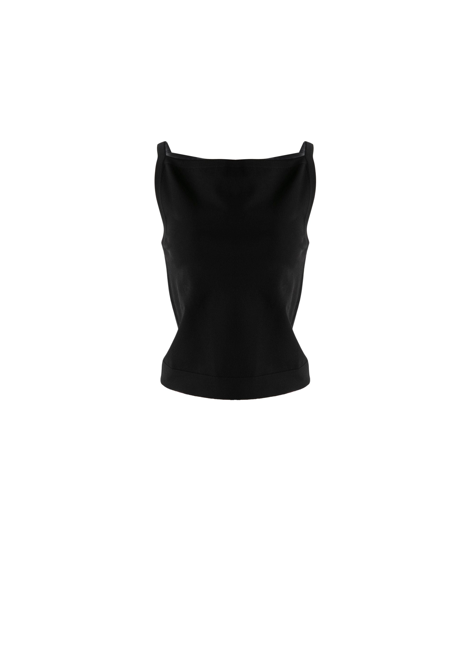 Top bretelles à encolure carrée - Noir