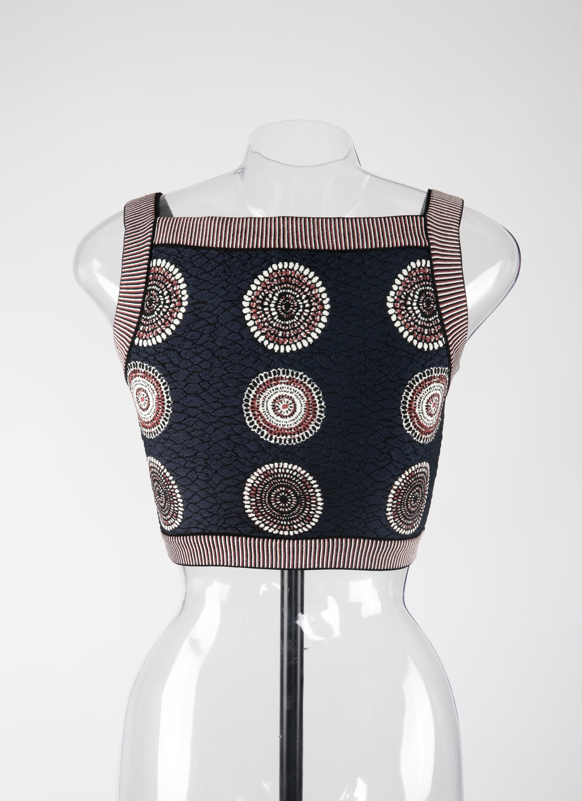 Molukai sleeveless crop top - Midnight & Bordeaux