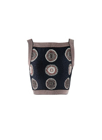 Molukai sleeveless crop top - Midnight & Bordeaux