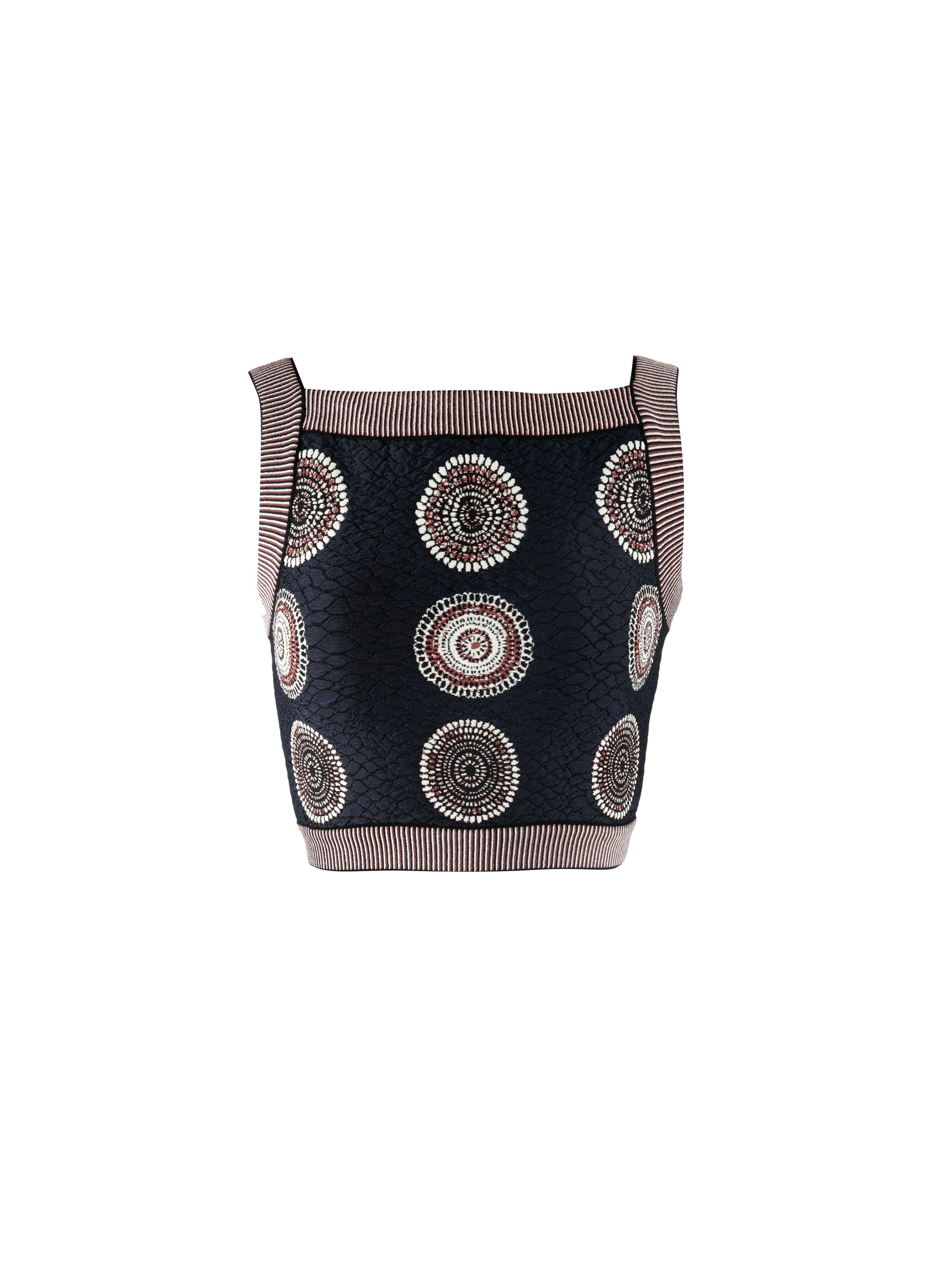 Molukai sleeveless crop top - Midnight & Bordeaux