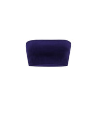 Brassière en laine velours - Indigo