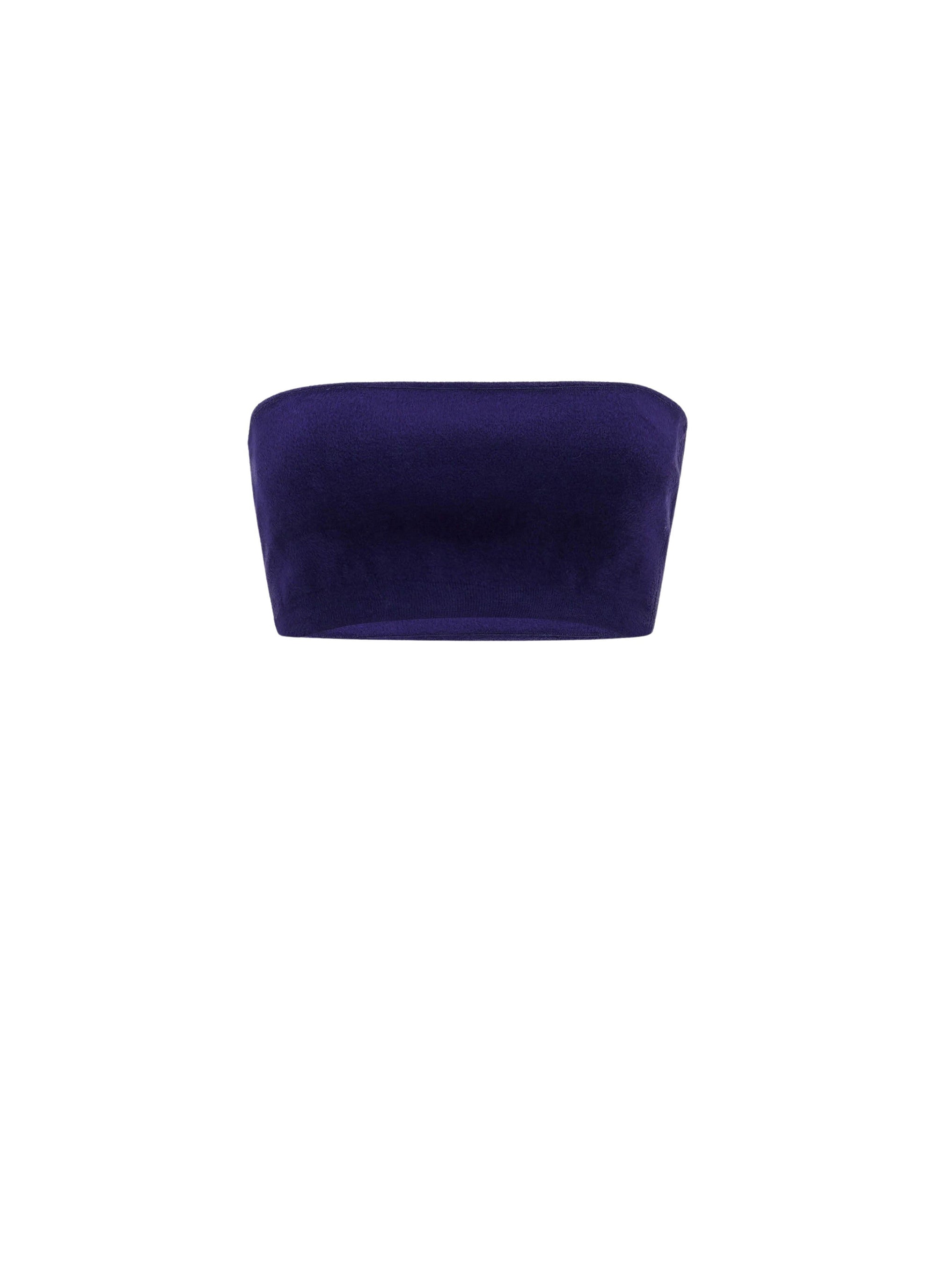 Brassière en laine velours - Indigo