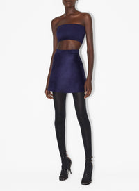 Brassière en laine velours - Indigo