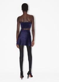Brassière en laine velours - Indigo