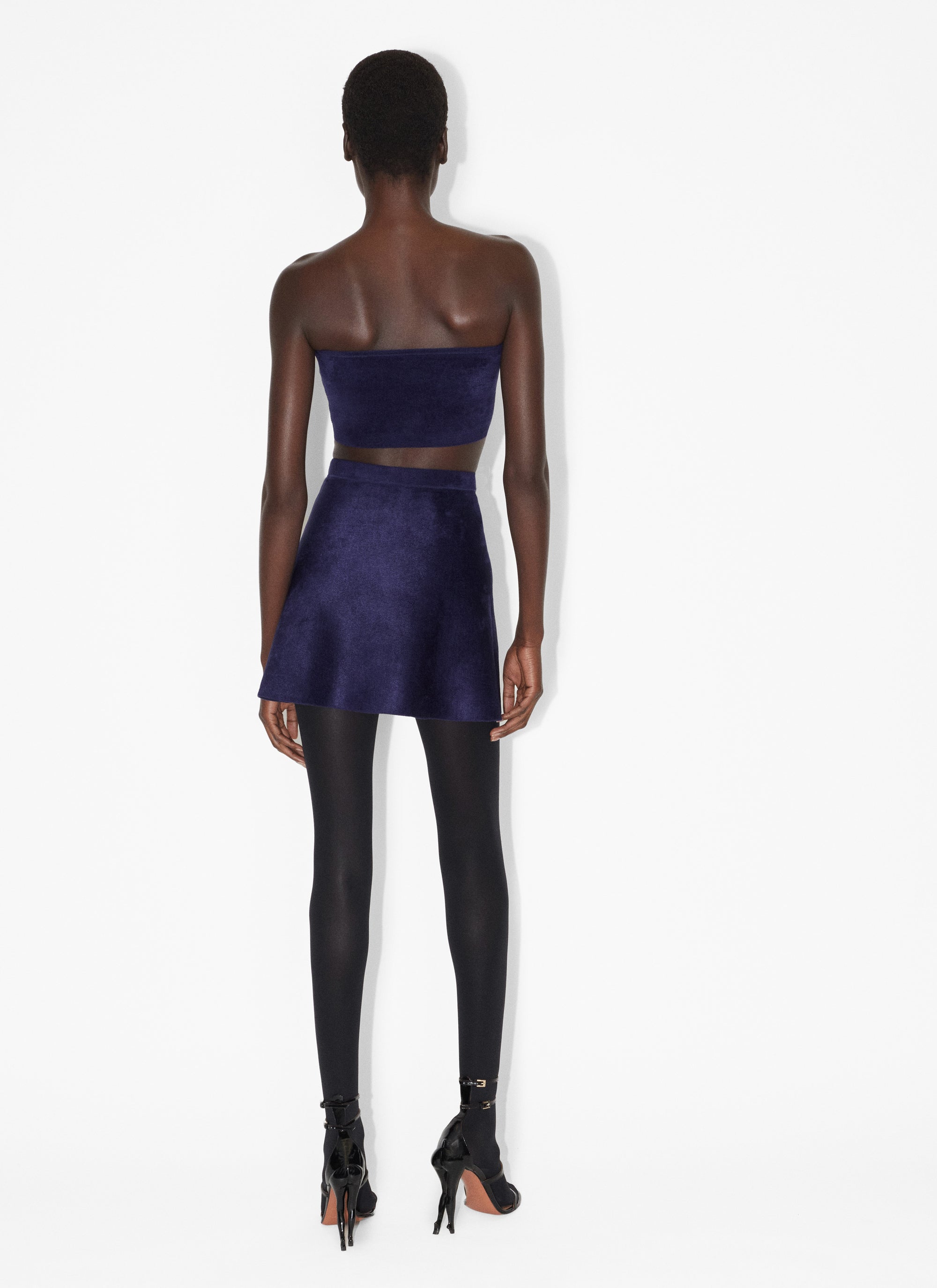 Brassière en laine velours - Indigo