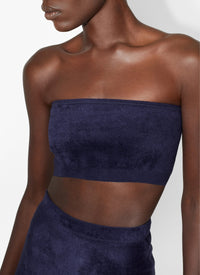 Brassière en laine velours - Indigo