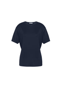 Shiny short-sleeved T-shirt - Navy