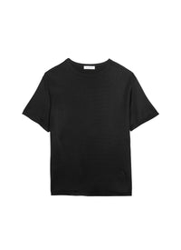 Shiny short-sleeved T-shirt - Black Alaïa
