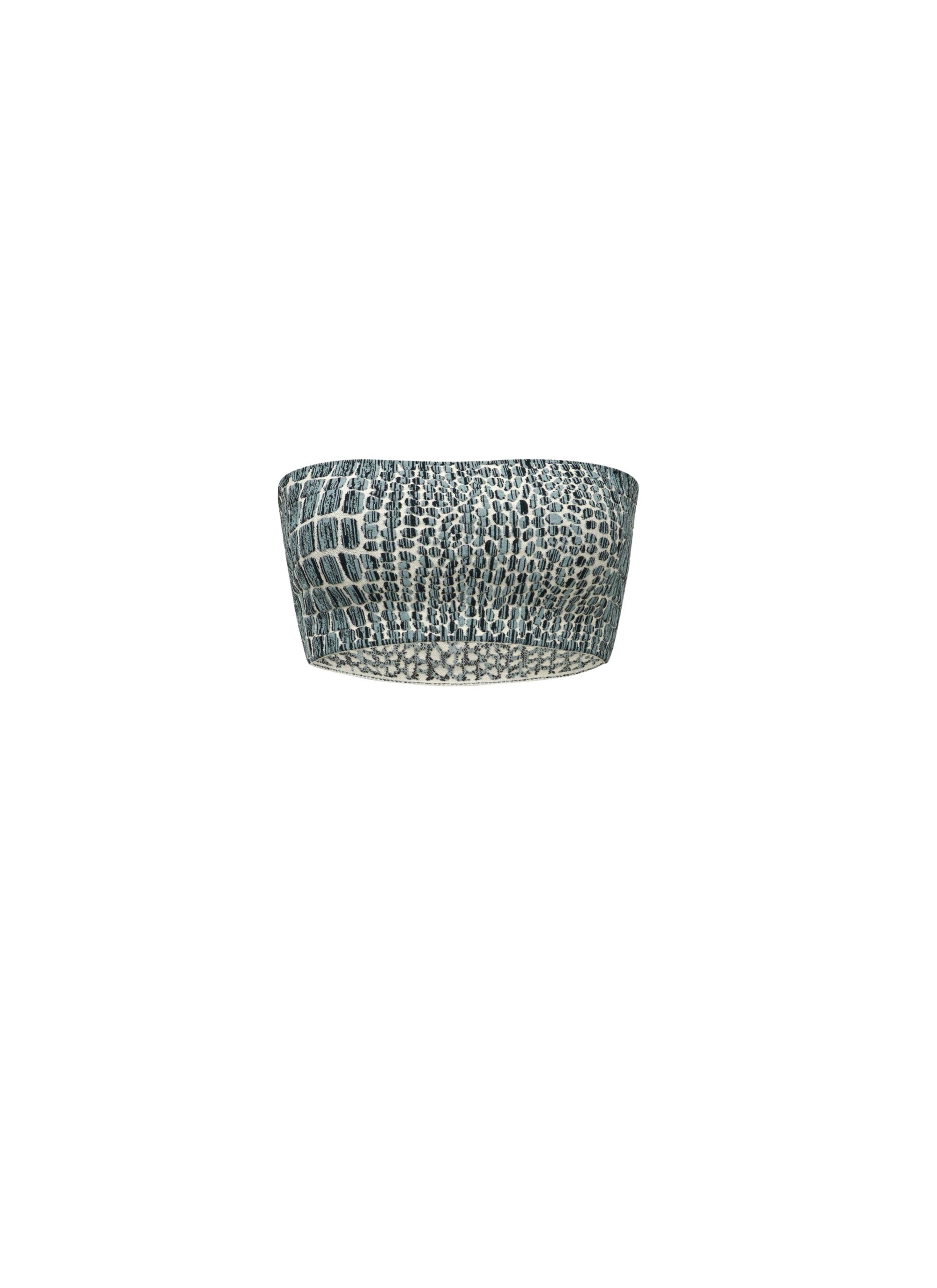 Brassière en jacquard croco - Blanc & Opaline