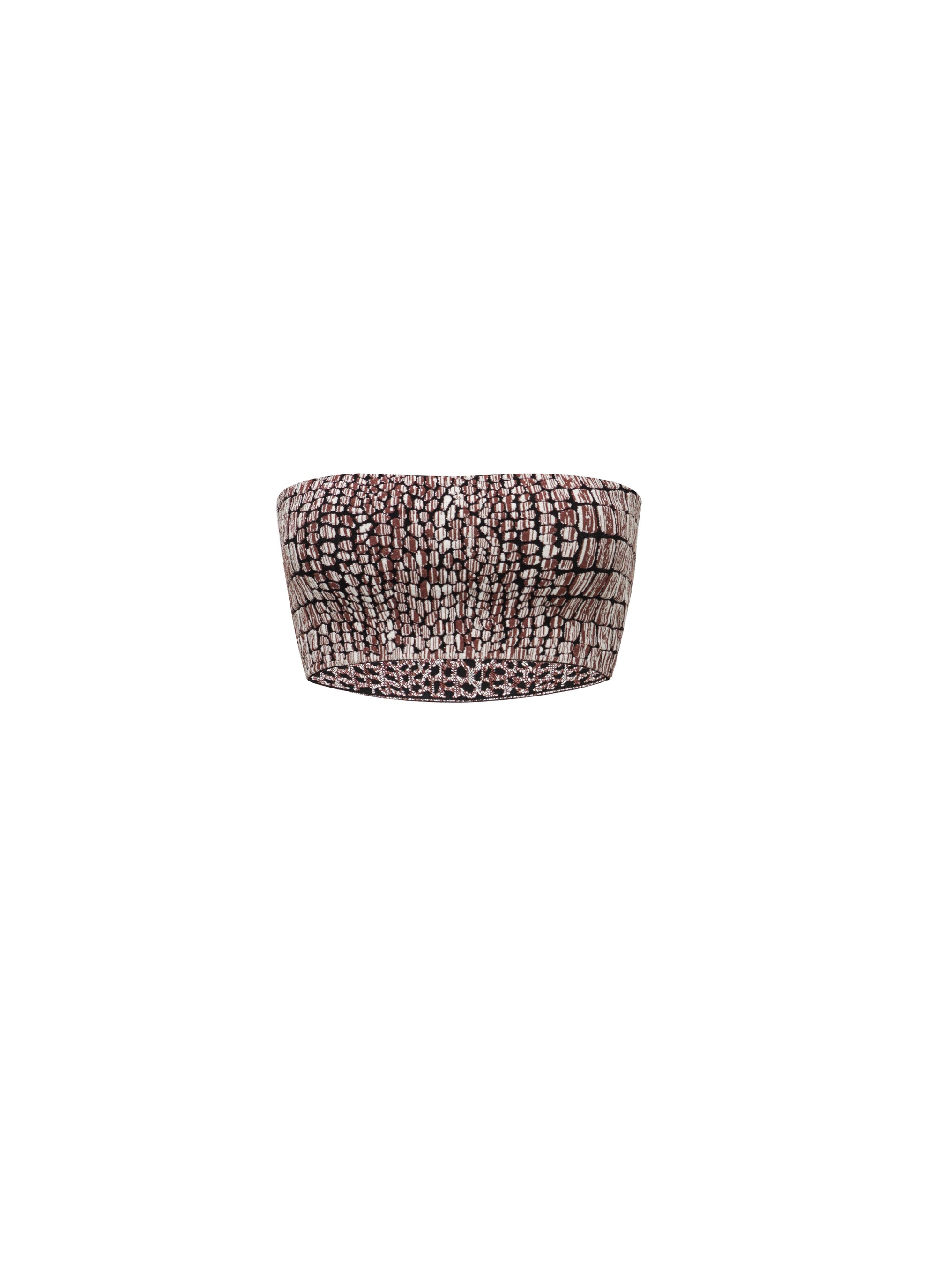 Brassière en jacquard croco - Noir & Marron