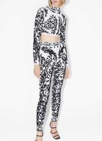 Calli Long Sleeve Top - White & Black