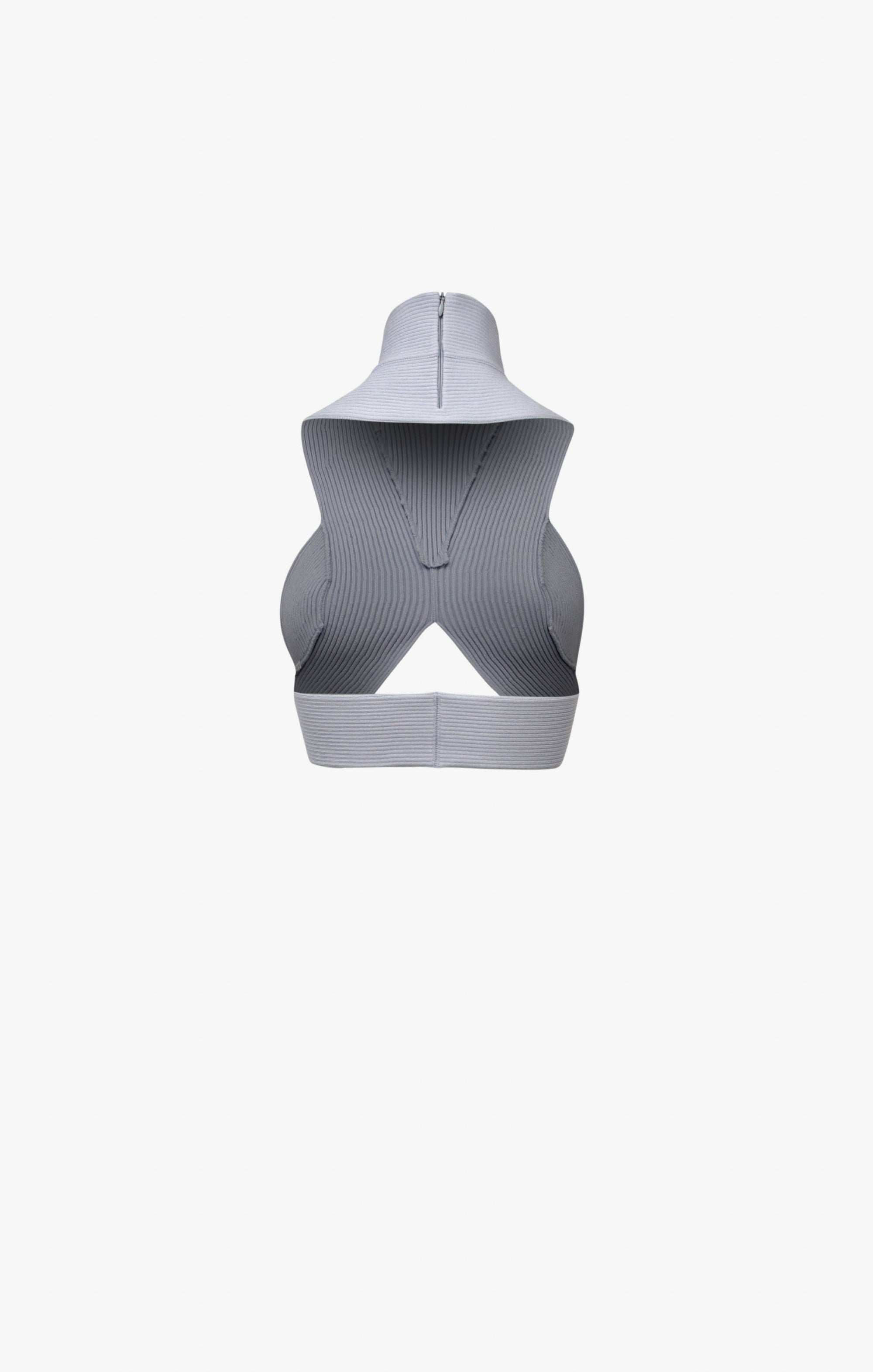 Circular ribbed top - Pastel Blue