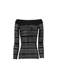Long Sleeve Vienna Top - Black Alaïa