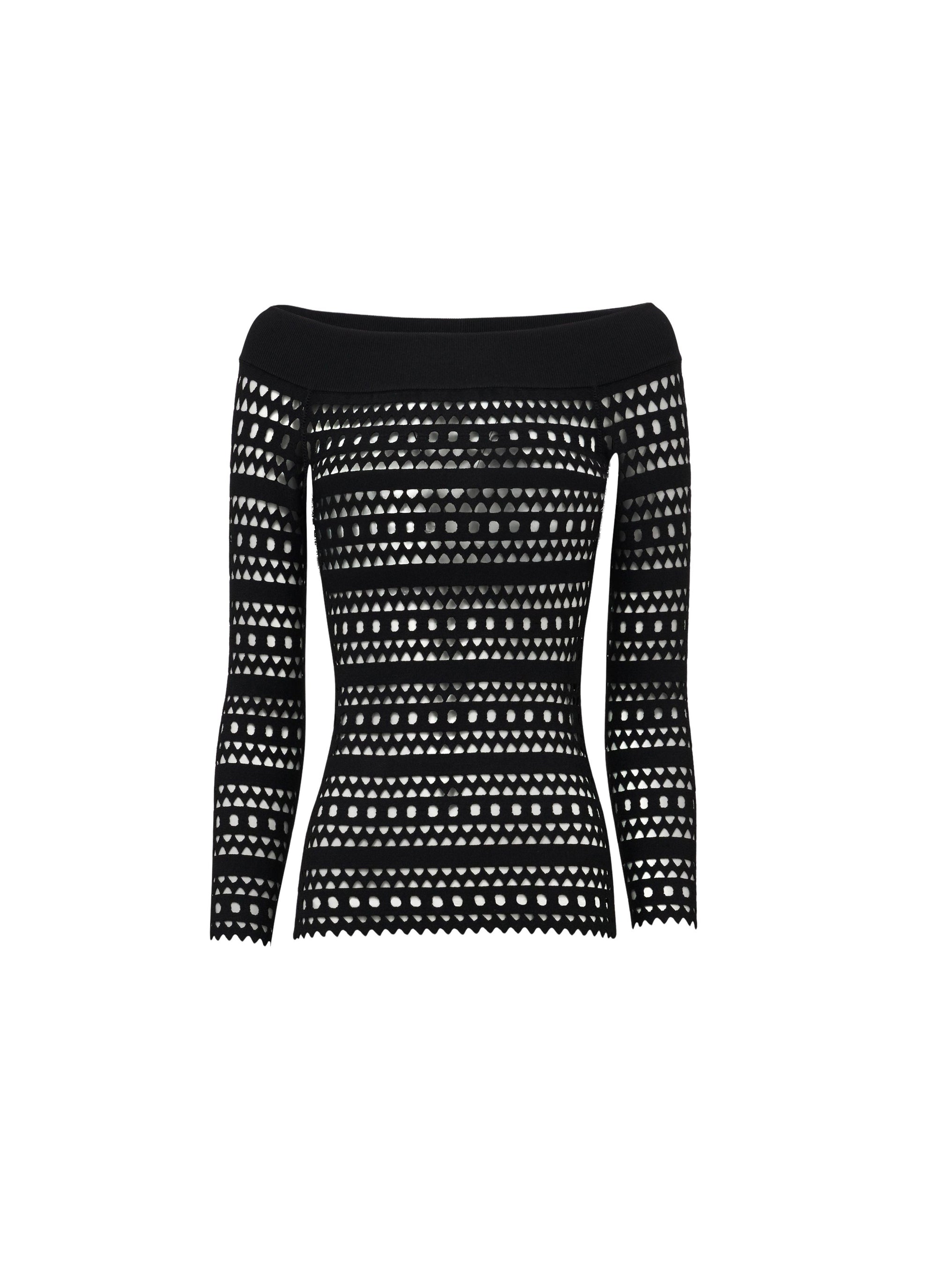 Long Sleeve Vienna Top - Black Alaïa