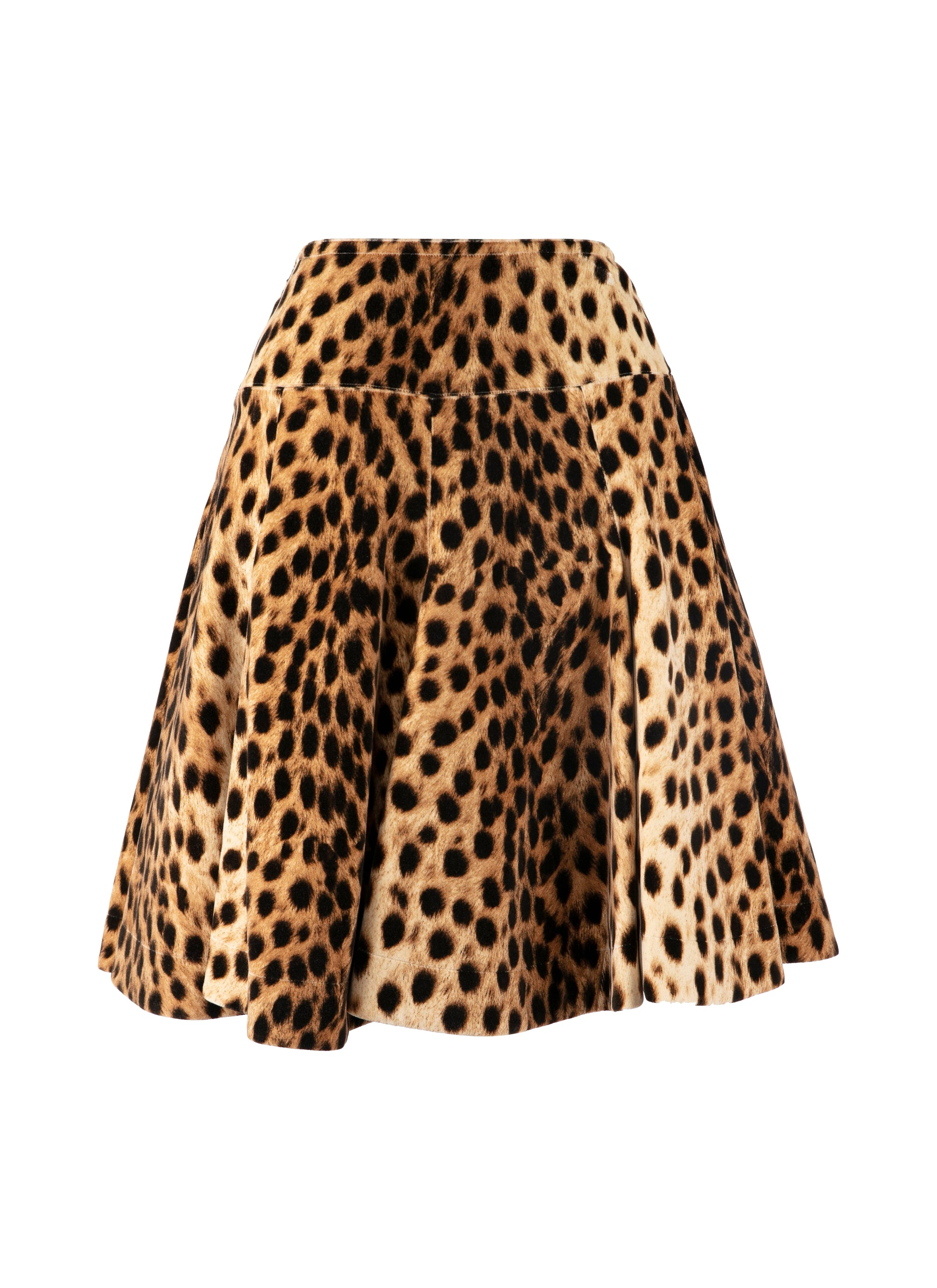 Jupe courte à imprimé animal - Beige Clair