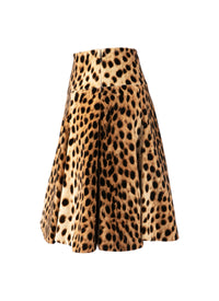 Jupe courte à imprimé animal - Beige Clair