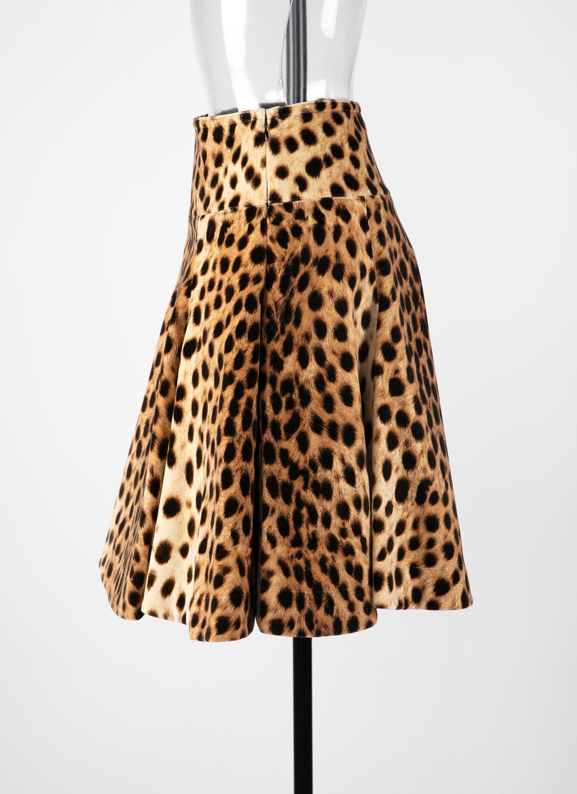 Animal print short skirt - Light Beige