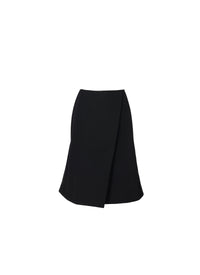 Jupe portefeuille en laine - Noir Alaia