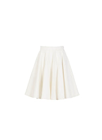 Jupe patineuse mi-longue - Blanc