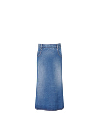 Midi skirt - Jeans Blue
