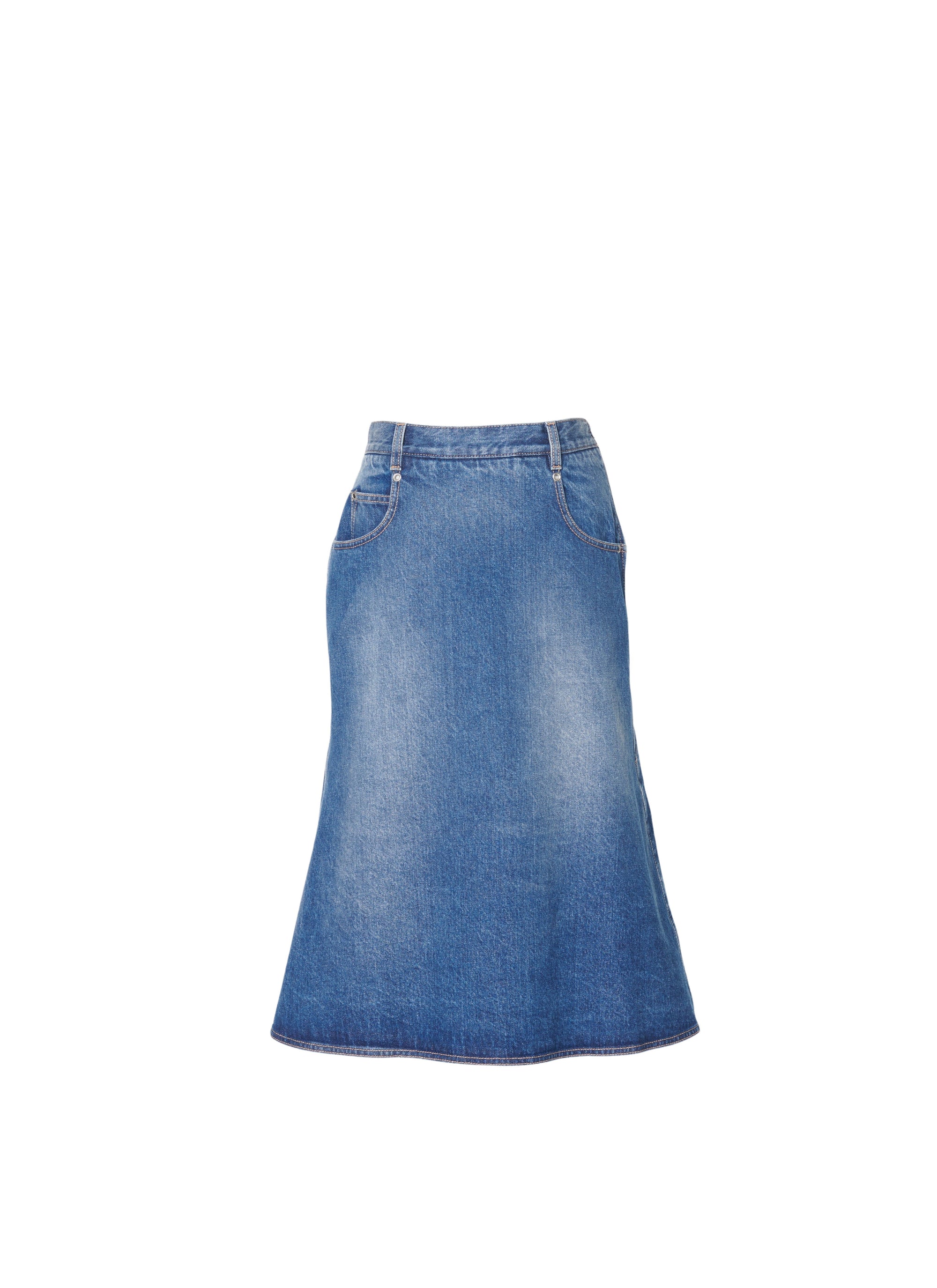 Mid-length skirt - Jeans Blue