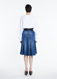 Midi skirt - Jeans Blue