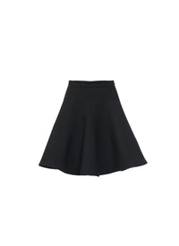 Jupe patineuse en laine - Noir Alaïa