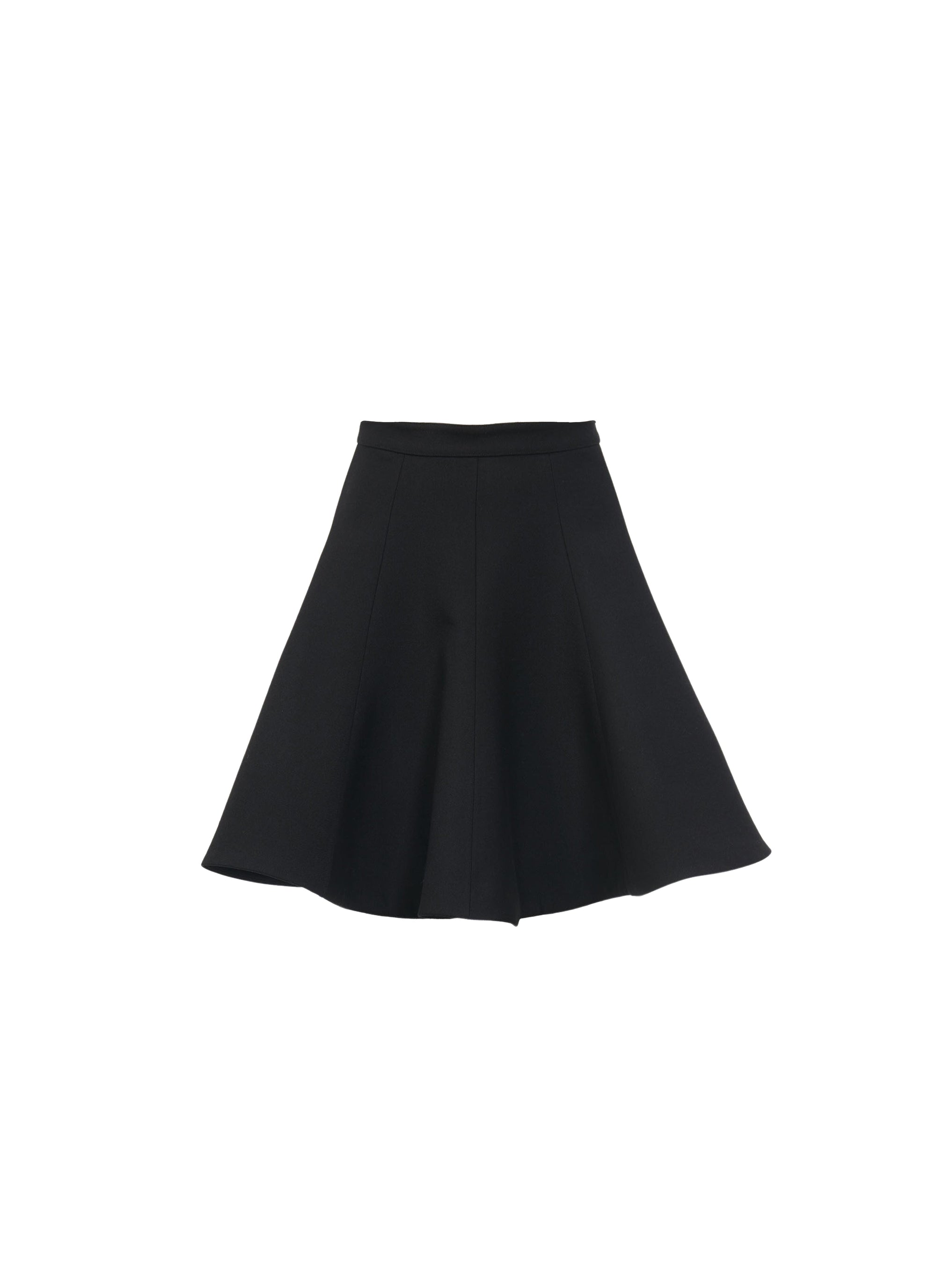 Jupe patineuse en laine - Noir Alaïa