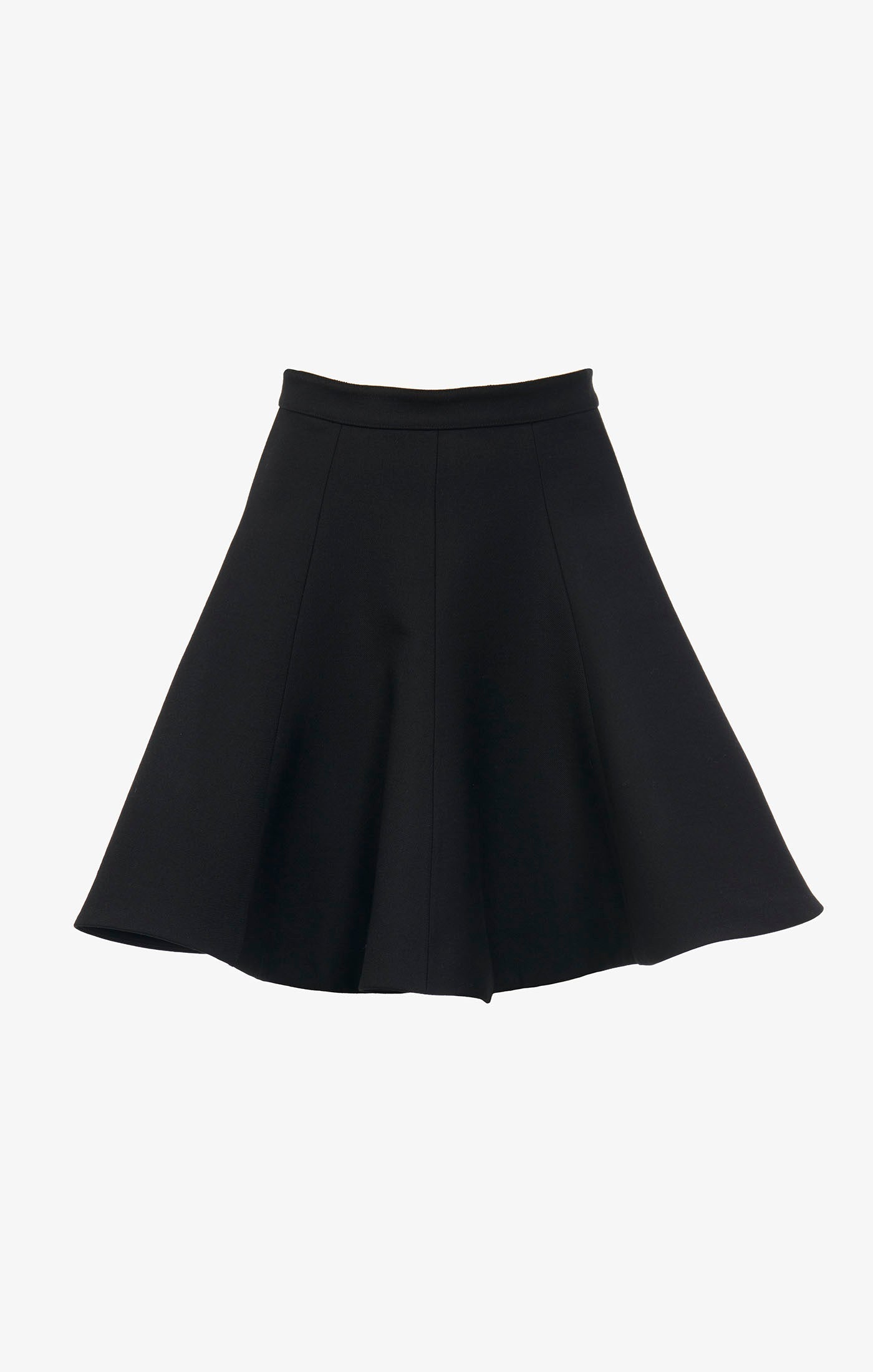 Jupe patineuse en laine - Noir Alaïa