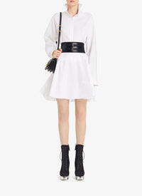 Flounced skirt in cotton - White