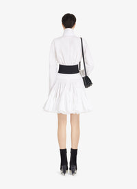Flounced skirt in cotton - White