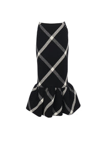 Jupe Fit&Flare en laine - Noir & Blanc