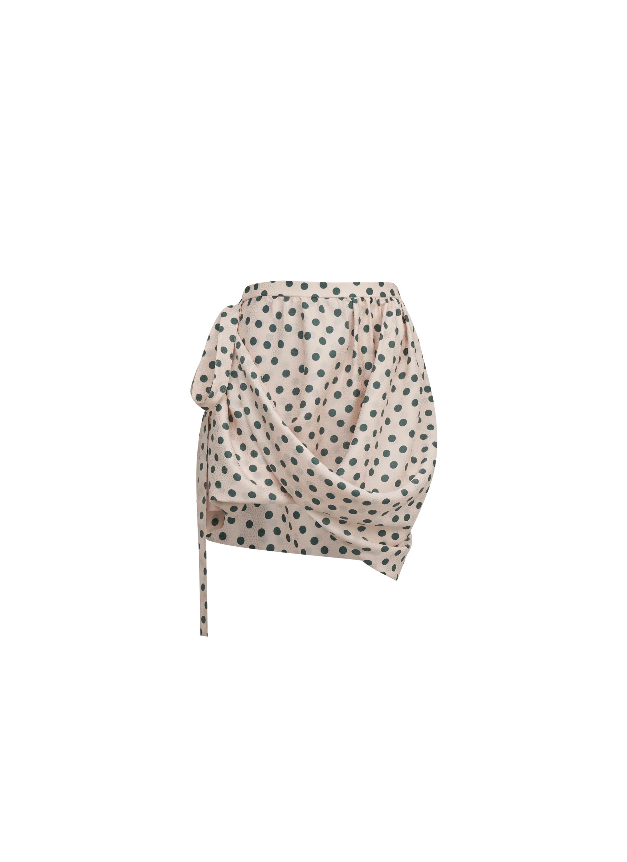 Jupe nouée à pois confettis en soie - Petale & Sauge